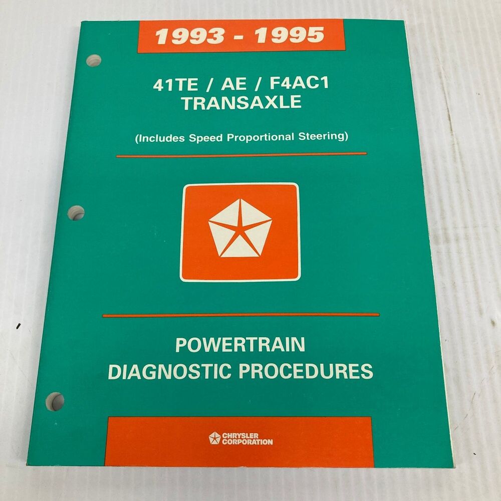 Chrysler 41TE AE F4AC1 Transaxle Powertrain Diagnostic Procedures 1993-1995